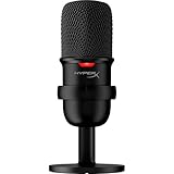 HyperX Solocast, Microfono da gaming, USB a condensatore, Sensore Tap-To-Mute, Registrazione 24bit/96 kHz, per Gaming, Streaming, Podcast, Twitch, Youtube, Compatibile con PC/PS5/PS4, USB-C, Nero