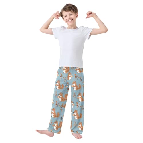 Squirrels Holding Nuts Pajama Pants Soft Sleep Bottoms Long Pjs S3