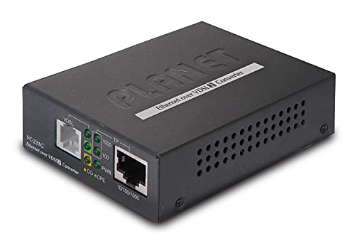 Planet VC-231G 1-Port 10/100/1000T Ethernet to VDSL2 Converter, Schwarz