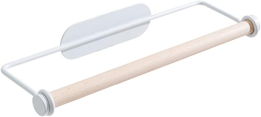 Wooden Toilet Paper Towel - Self-Adhesive Bathroom Kitchen Storage Rack(01)