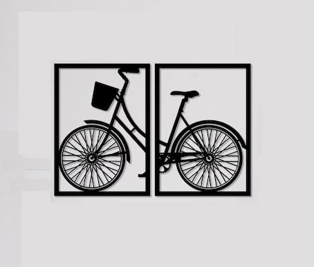 STASH HOUSE Bicycle 2 Panels Wooden Wall Art, Natural Wood Veneer, Bicycle Wall Decor for Home Decor Art for Bedroom & Farm House Housewarming Gift (B0BX3SYQZV) Amazon Price History, Amazon Price Tracker