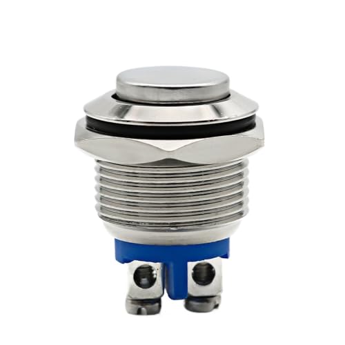 Bouton-poussoir métallique haut de gamme 16mm momentané 1NO