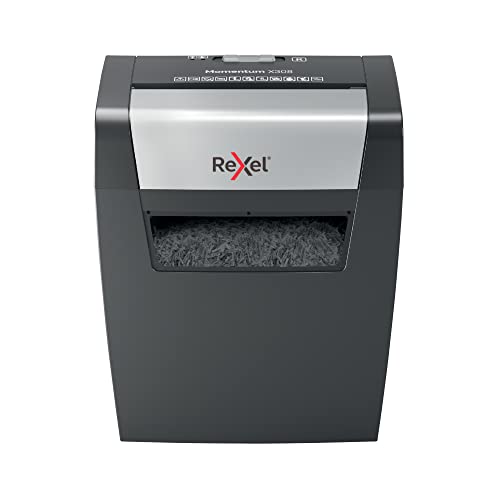 Rexel Momentum X308 Destructeur Coupe Croisée, Jusqu'à 18 feuilles, Corbeille 15L, Noir, 2104570EU & Rexel 12 Feuilles prélubrifiées pour Destructeur de...