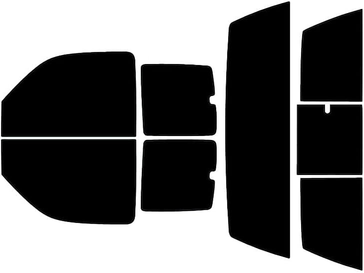 Rvinyl Window Tint Kit Compatible with Chevrolet Silverado 2000-2006 2 Door - Black 5% - Single Ply No Bubble Film - Do it Yourself Vehicle Complete Precut Kit