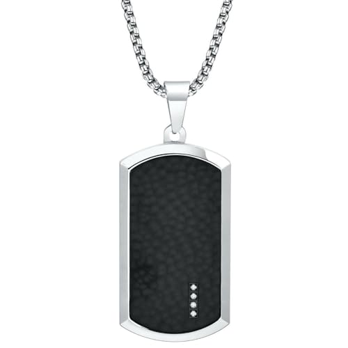 Pendentif homme acier inoxydable martelé au design géométrique et finitions soignées