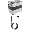 Bundle of EUHOMY 12 Volt Refrigerator, 59QT(55L) Electric Cooler+EUHOMY 11.6FT(3.5M) 12V DC Power Cord