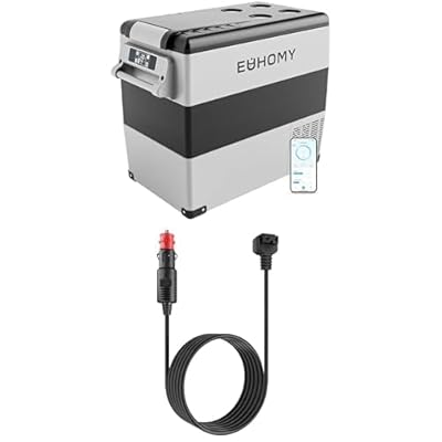 Bundle of EUHOMY 12 Volt Refrigerator, 59QT(55L) Electric Cooler+EUHOMY 11.6FT(3.5M) 12V DC Power Cord