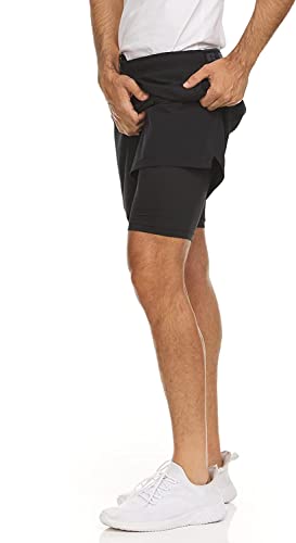 Russell Athletic Mens 2-In-1 Performance Short, Black, X-Large #TOP2