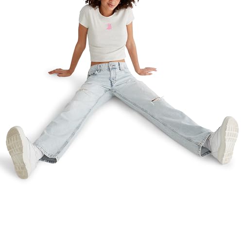 AEROPOSTALE Women's Low Rise Elastic Waist Baggy Jean3