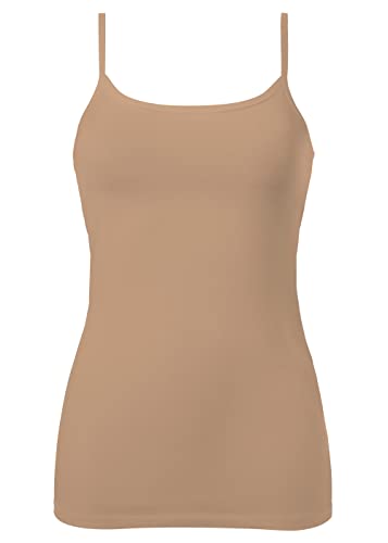 Camiseta de Tirantes Finos de algodón, Color Natural, Natural, M