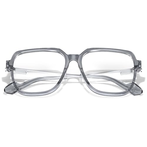 Image of VISOONE Oversized Blue Light Blocking Glasses with Chic Square TR90 Frame and Metal Temple for Women Men Ryan