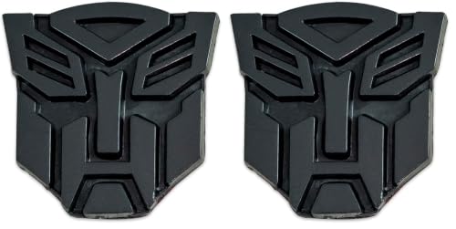 Image of Transforming Auto Robot Auto Emblem - [Black][1 inch Tall] (Pack of 2)