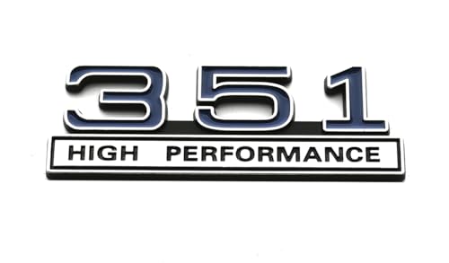 Image of 2pcs 351 5.8 Liter Engine High Performance Emblems Badge 3D Decals Stickers Cars Trucks (Chrome Blue)