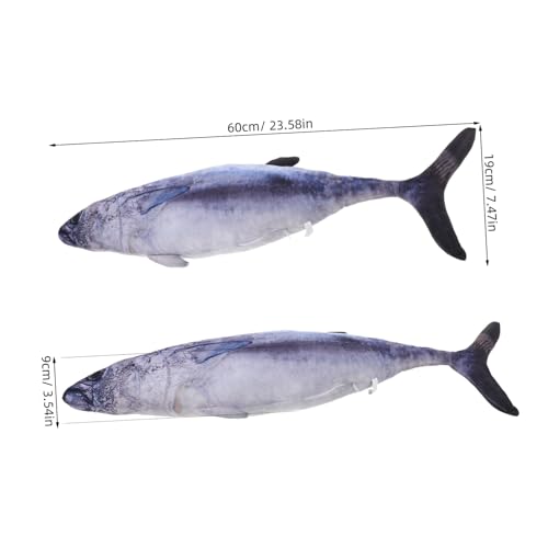 FUNOMOCYA リアルなデザイン魚ぬいぐるみ抱き枕 柔らかく抱き心地良い海洋動物クッション キッズ向け学習促進おもちゃ インテリア飾り誕生日