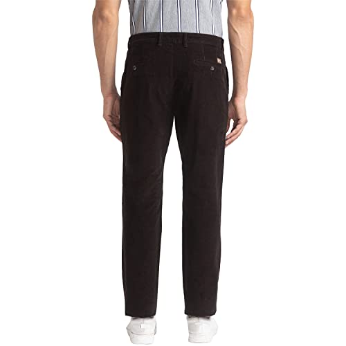 Image of Colorplus Men's Cotton Blend Solid Pattern Contemporary Fit Flat Front Casual Trouser