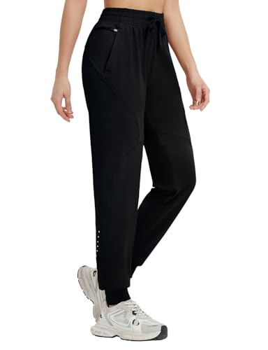 baleaf Women's Joggers Running Hiking Pants with Zipper Pockets Lightweight Athletic Sweatpants Workout Jogging Travel