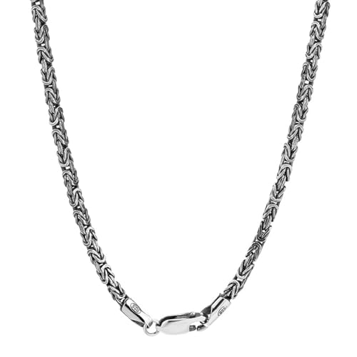 Chaîne de clavicule en argent S925 et style rétro pour look masculin chic