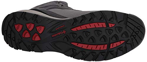 Columbia Bota masculina Newton Ridge Lt impermeável para caminhada, Titânio Ii/vermelho ferrugem, 9.