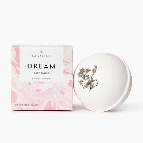 LA SALT CO Dream Bath Bomb, 8 OZ - Large, Handmade with Natural Ingredients, Mineral-Rich Himalayan Salt, Cruelty-Free, Made with Pure Therapeutic Grade Essential Oils Cover