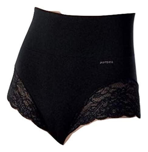 Preisvergleich Produktbild Pompea Slip Vita Alta aus weichem Mikrofasern mit Spitzen, Elfenbein M