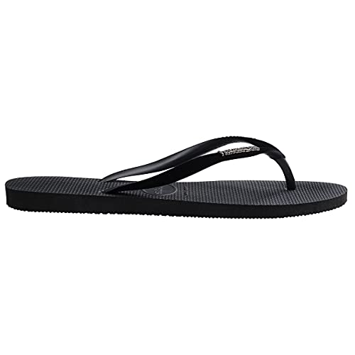 Chinelo Slim Velvet, Havaianas, Feminino, Preto/Cinza Dark Metálico, 37/38