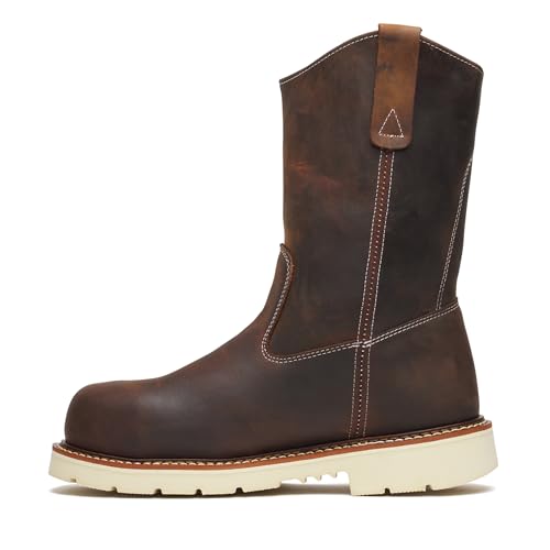 Image of Thorogood American Heritage 11 inch Steel Toe Wellington Boots for Men - Premium Full-Grain Leather, Slip-Resistant Heel Outsole and Comfort Insole
