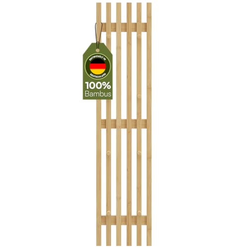 Bellamio Sava Garderobenpaneel – Flurgarderobe aus Bambus 110 x 25...