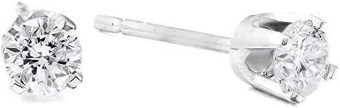 1/3 Ct TDW Diamond Studs Available in 14k White or Yellow Gold