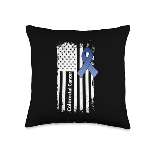 Colon Cancer Awareness Colorectal Cancer Month Throw Pillow