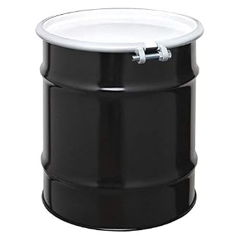 20 Gal Black Steel Open Head Transport Drum,210416862