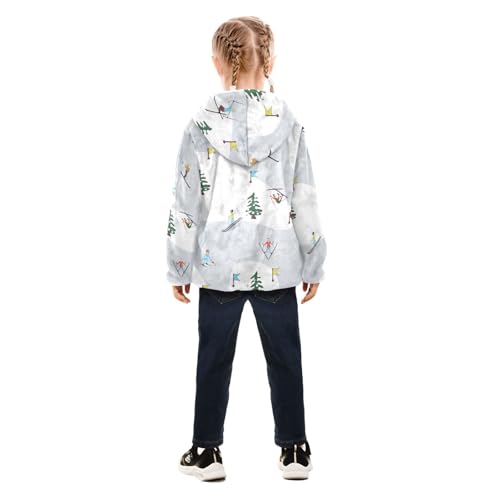 OTVEE Winter Skiing Kids Hoodie Jacket Fall Spring Full Zip Warm Outwear Coat4