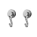 LEC Strong Neodymium Magnet, Metal Hang Hook, Small, Pack of 2, Load Capacity 3.3 lbs (1.5 kg) (Max Holding Load)
