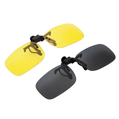 Careflection Lunettes de soleil polarisées anti-UVA UVB pour conduite nocturne avec vision de nuit à clipser pour lunettes de soleil Cover