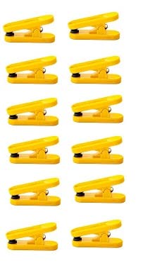 Image of QIMACPLUS Acupressure Finger Clips Yellow | Relieve Finger Fatigue & Improve Blood Circulation | Portable & Easy to Use for Stress Relief, Pain Reduction & Relaxation Pack of 12