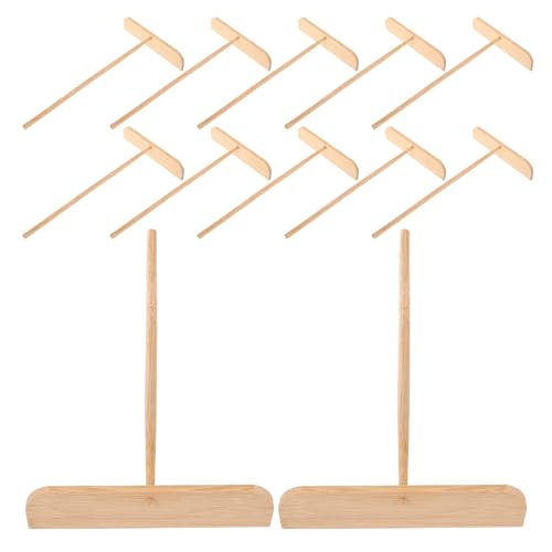 Lurrose 12 Espátulas de Madera para Migas de Mesa Raspador Manual Reutilizable Esparcidor de Masa para Crepes y Panqueques Herramienta de Limpieza para Cocina y Repostería