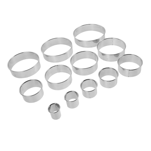 HEALEEP 1 Set Stainless Steel Baking Mousse Ring Round Shape Multi Function Cake Mold for Pastries Doughnuts and Tarts Easy Release Design for Home Baking