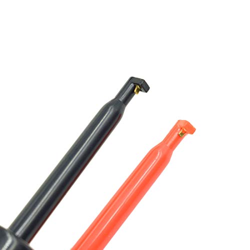 Image of Sscon BNC to Mini Test Hook Grabbers Dual Plunger Hook Clip Test Probe Cable Leads Male(100cm /39.3-Inch)
