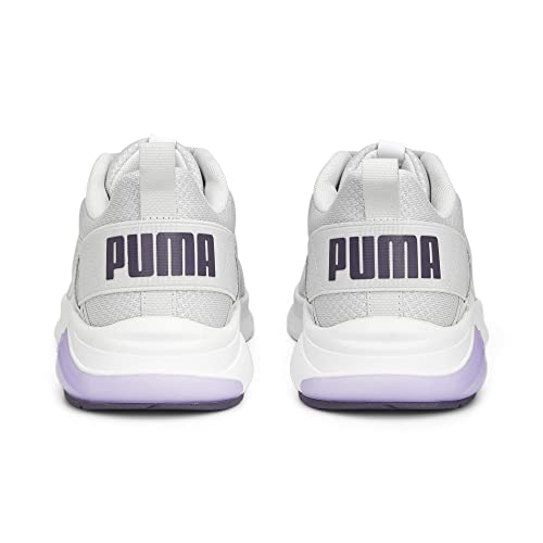 Image of PUMA Men's Low-Top Sneaker, Feather Gray Purple Charcoal Vivid Violet, 4