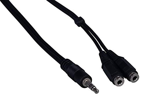 Cable Jack 3.5mm Estéreo a Dos Jack 3.5mm Estéreo (0.5 ft, 1 unidad) miniatura 1
