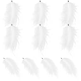 Supvox 50 Stück Weiße Truthahnfedern zum Basteln Weiche Selbstgemacht Handwerksfedern für Traumfänger Hochzeitsdeko und Vielseitige Bastelprojekte