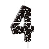 Spider Birthday Candles Number 4 Spider Candle for Black Spider Cake Topper, Birthday Anniversary Party Decorations Cake Decor Hero Theme Numbe Candles Birthday Christmas Supplies