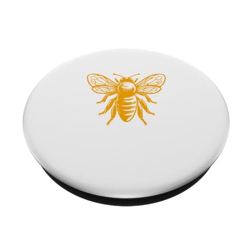 Apiculture Clothes Bee Honeycomb PopSockets Swappable PopGrip, Black - Image 2