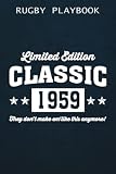 Rugby Playbook :Gift for 63 Years Old Vintage Classic Car 1959 63rd Birthday: Gifts for Teens:Practical Rugby Game Coach Play Book | Coaching Notebook ... Tactics & Strategy | Gift for Coaches &