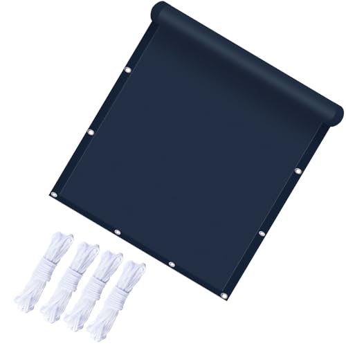 Voile d'ombrage résistant intempéries grand format 500x600 cm bleu - 2