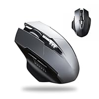Mouse Gamer Easy Gaming Sem Fio Recarregável – 1600 DPI Ajustável, Teclas Super Silenciosas, USB 2.4GHz, Design Ergonômico, Bateria de Longa Duração, Óptico Preciso