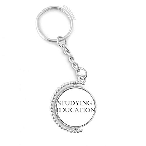 Llavero giratorio con frase corta de educación DIYthinker Pilgrim para llaves