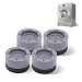 4PCS Washing Machine Feet Pads, Anti Vibration Anti-Slip Shock Absorber Pads, Heightening Rubber Feet Mat for Washer Dryer Dishwasher Refrigerator Furniture, Gray