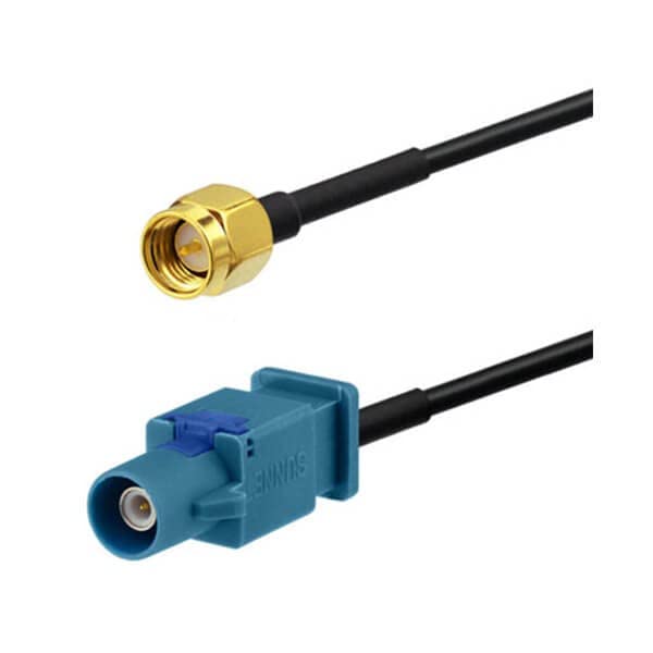 RIKYJIC FAKRA to SMA Male GPS Car Antenna Adapter Z-Bend Connector Cable(1 Meters)