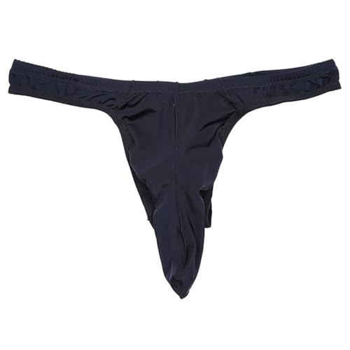 Men's Elephant Trunk Hollow Out Front Ball Split Underwear Sexy T-Back Low Rise Thongs2