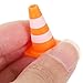 DOITOOL 50pcs Mini Traffic Cones and Road Sign Toys, Traffic Scene Learning Playset for Kids, Pretend Play Construction and Street Safety Barricades